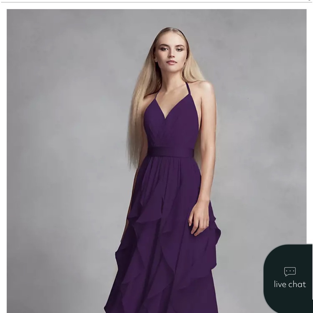 Elegant Purple Halter Dress